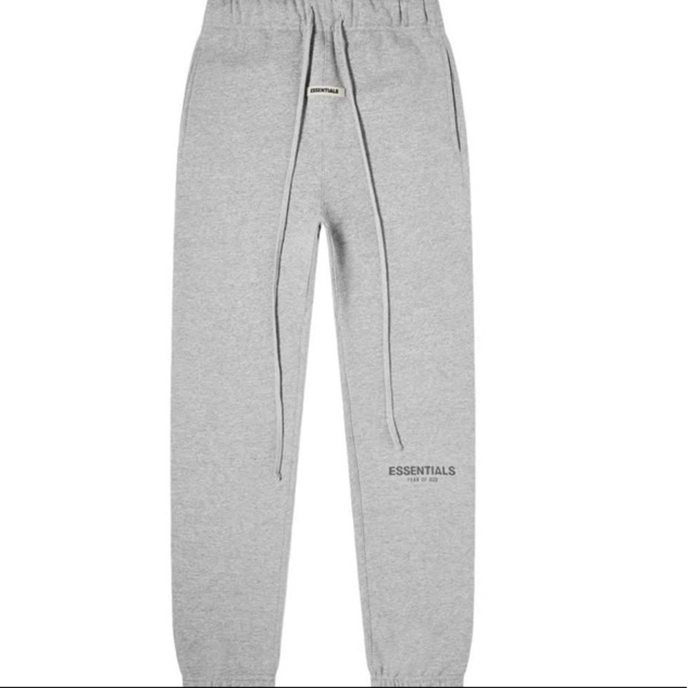 FEAR OF GOD (FOG) ESSENTIALS OATMEAL SWEATPANTS!!